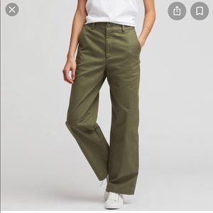 Uniqlo high waisted straight leg khakis NWOT